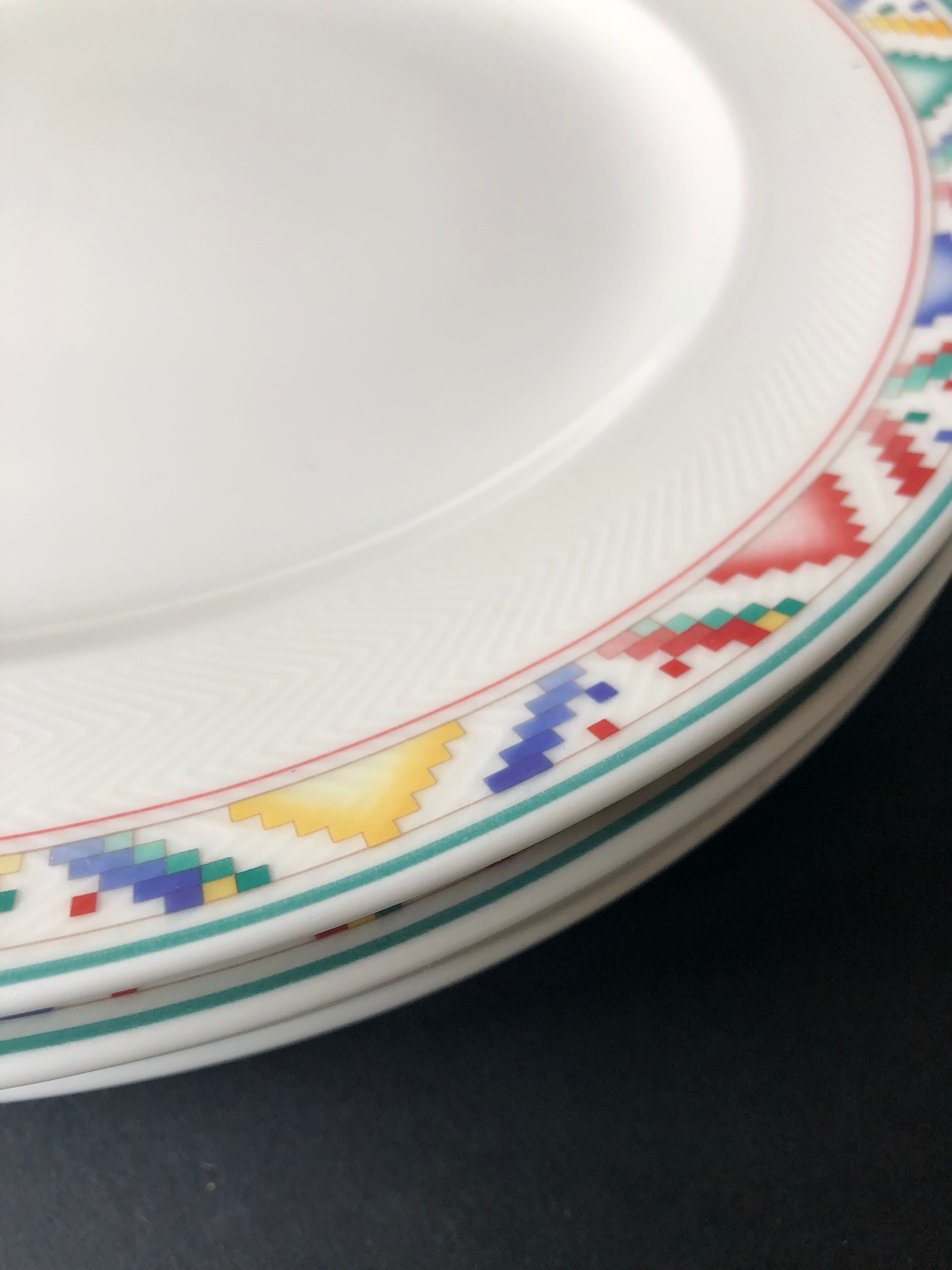 Six large porcelain plates Villeroy and Boch