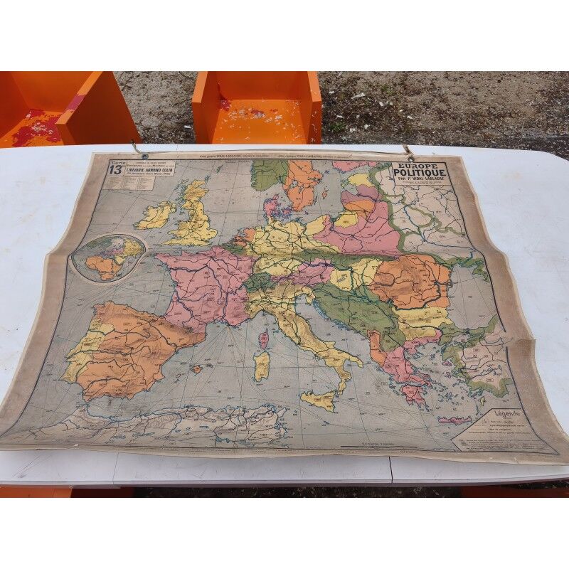 World map by P. Vidal de la Blache