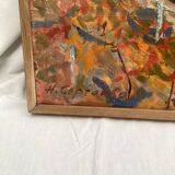Old painting signed Oil on canvas “In Crimea” dimension: height -52cm- width -63cm-