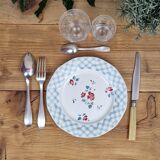 Composition of 6 earthenware dinner plates