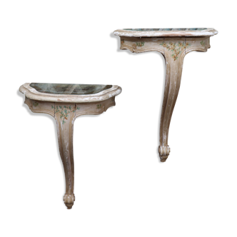 Pair of Louis XV style consoles