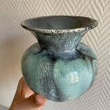 Blue lava style vase Vallauris