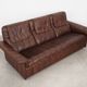 Brown leather sofa, Swiss design, 1970s