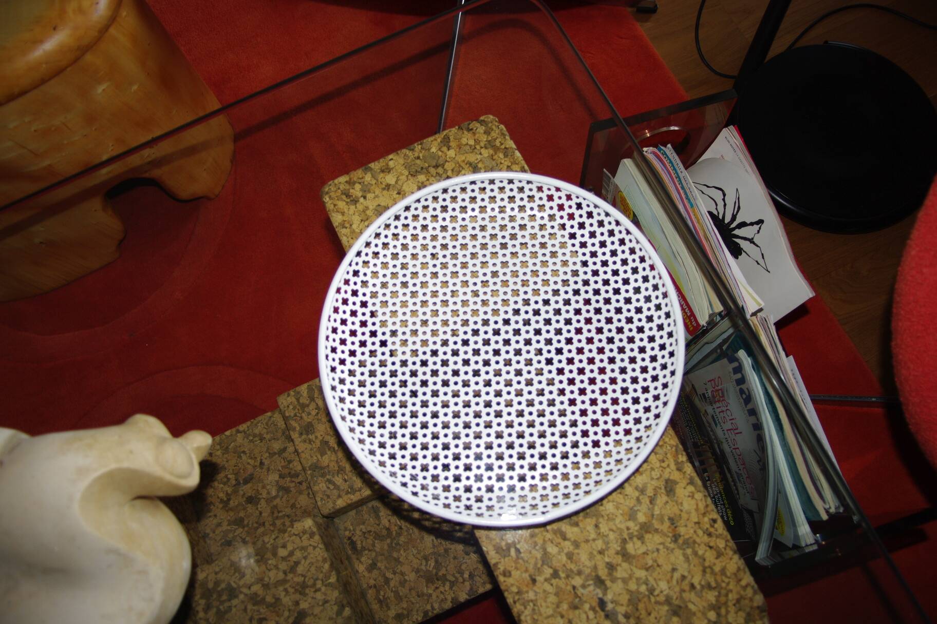 Vintage perforated metal tray by mathieu mategot for artimeta 1960