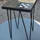 Iron and mosaic side table/plant stand