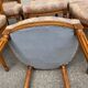 Set of 6 Louis XVI style chairs with caned backs and 70s jacquard fabric.