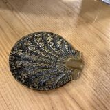Vintage Seashell Design Brass Ashtray