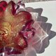 Cendrier et pilon verre et inclusions or Murano vintage