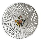 Openwork porcelain fruit bowl.