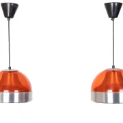 Pair Space Ace Dijkstra Pendant lamps 1970s Holland