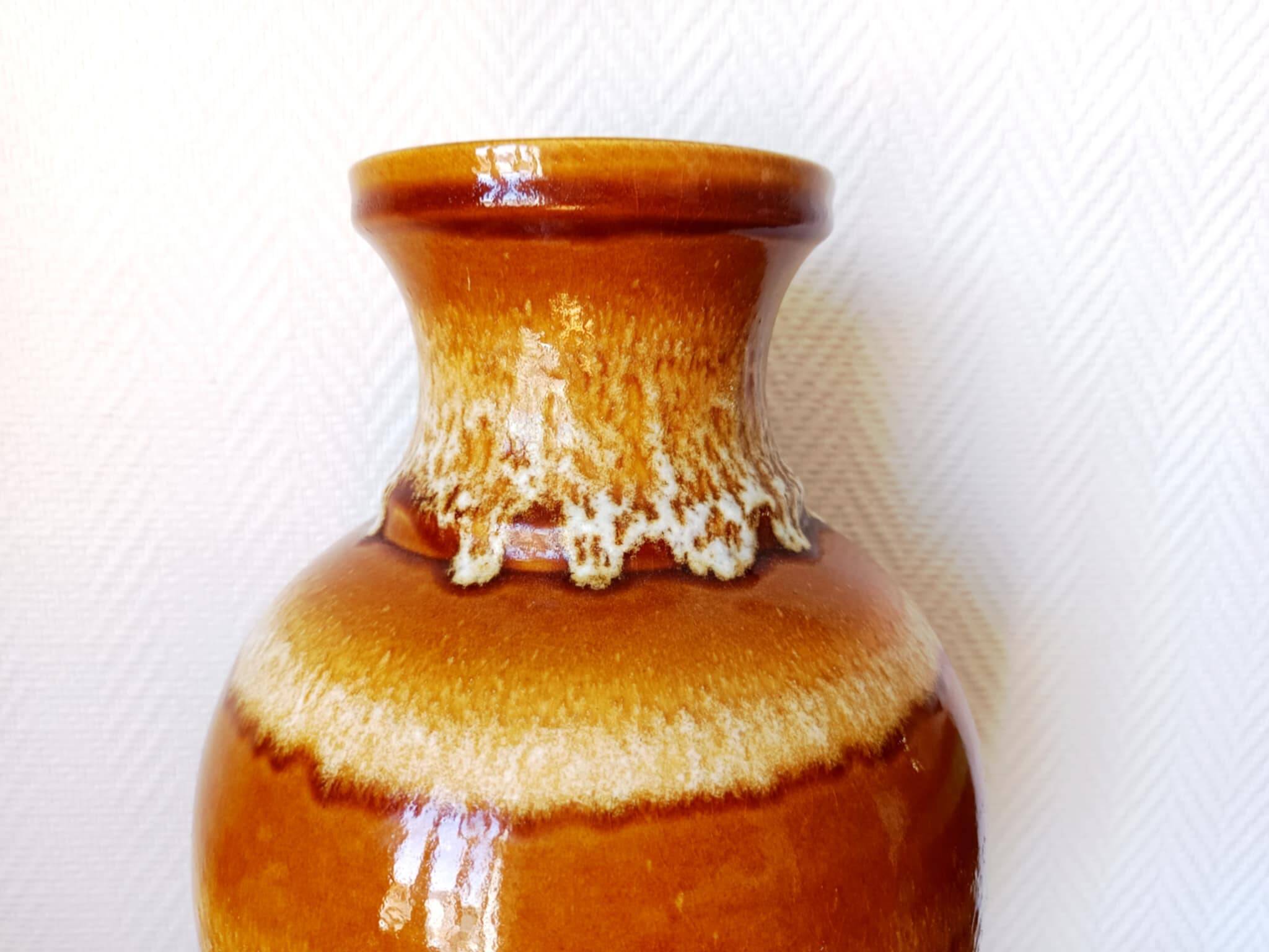 Vintage Bay West Germany 1970s potiche vase