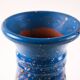 Vase en céramique bleue, design danois, années 1970, fabriqué au Danemark