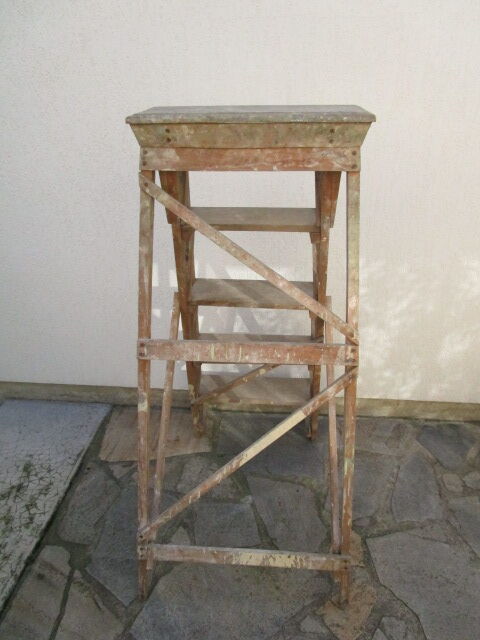 Old painter's stepladder in wood