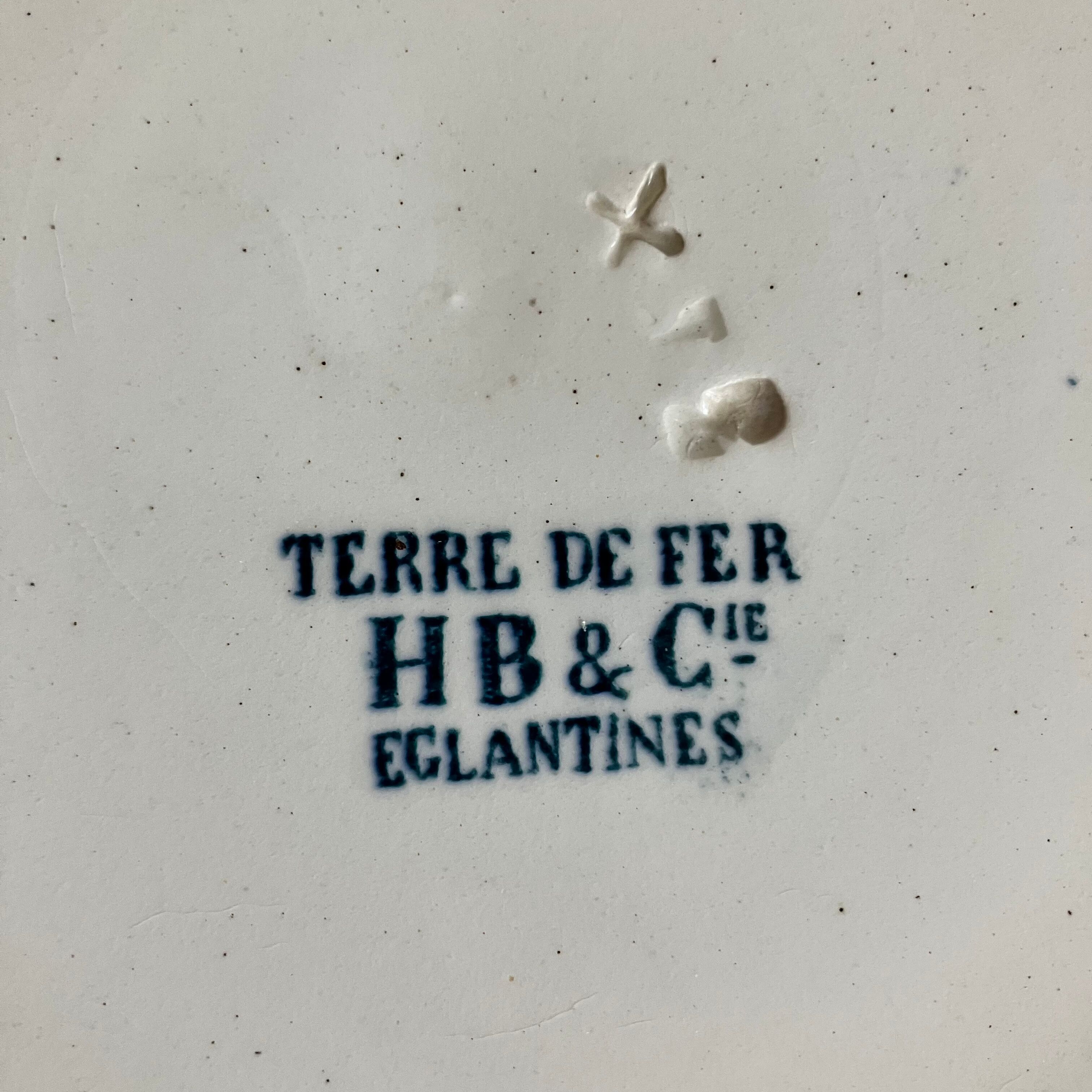 4 flat plates Terre de Fer, Eglantine model