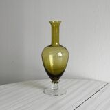 Vintage yellow glass soliflore vase
