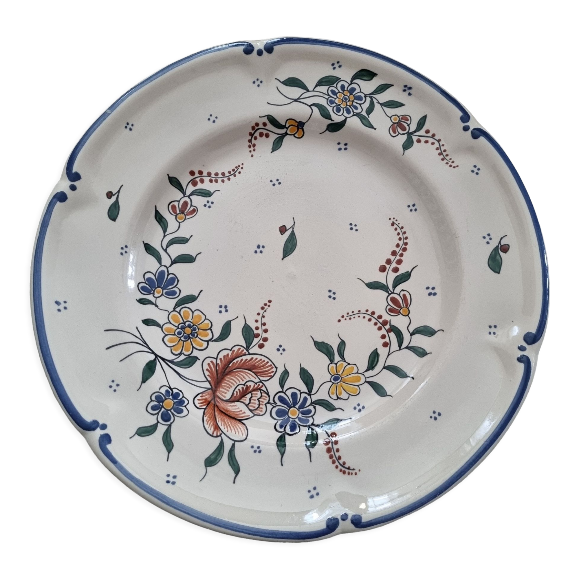 Old earthenware dish from Desvres