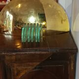 art deco brass and glass wall lamp attributed to Jean Perzel