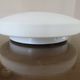 White opaline "pancake" ceiling light