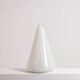 Conical Murano glass lamp with white striped patterns. 1970s.
