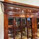 Pair of Empire period mahogany bookcases with flame pattern from the 19th century.