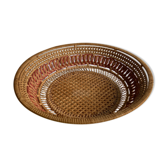Corbeille osier tressé