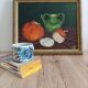 Still life painting signed jacqueline berteaux-dubuc - 1995