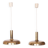 Set Solken Leuchten Brass ceiling lamps 1970s Germany