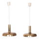 Set Solken Leuchten Brass ceiling lamps 1970s Germany