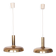 Set Solken Leuchten Brass ceiling lamps 1970s Germany