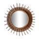 Vintage rattan sun mirror