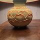 Barbotine earthenware lamp – 1980s – 20th century production