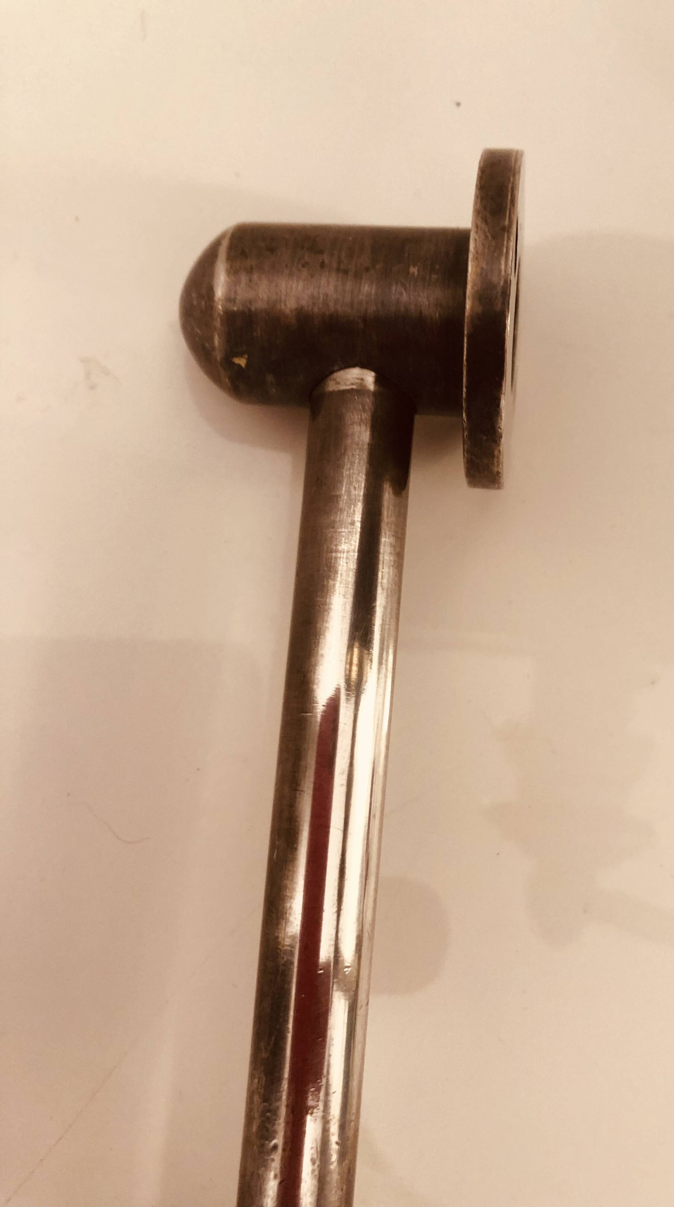 Articulated wall light in patinated nickel Chehoma 1987