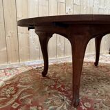 Louis XV style oval dining table in solid oak