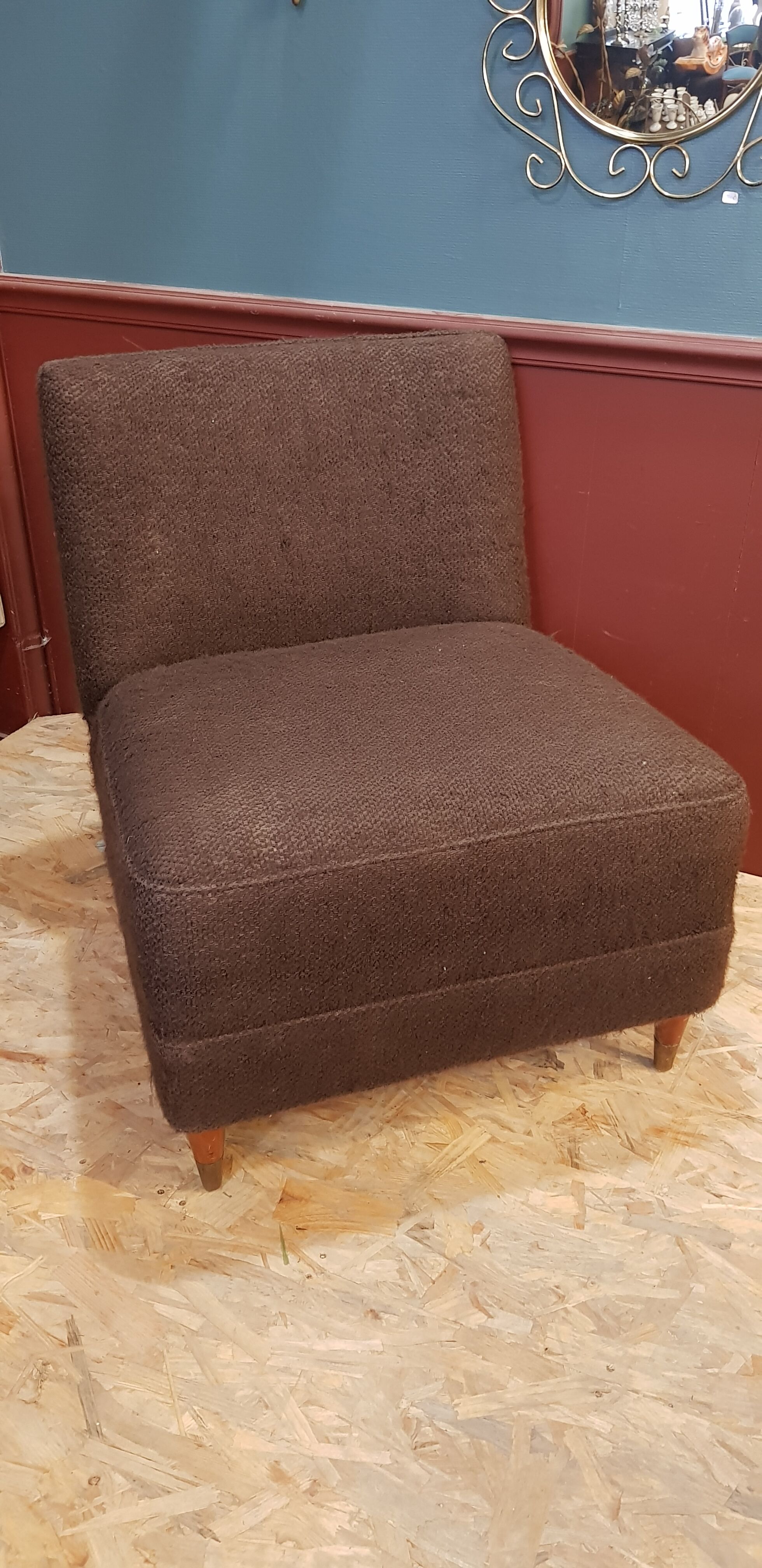 Italian design heater 70's chocolate