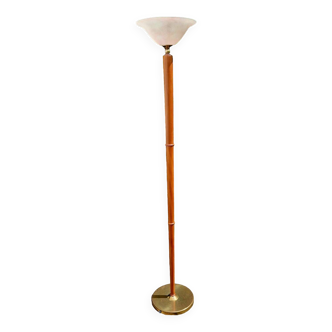 Teak floor lamp