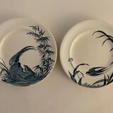 4 Japanese Longwy flat plates