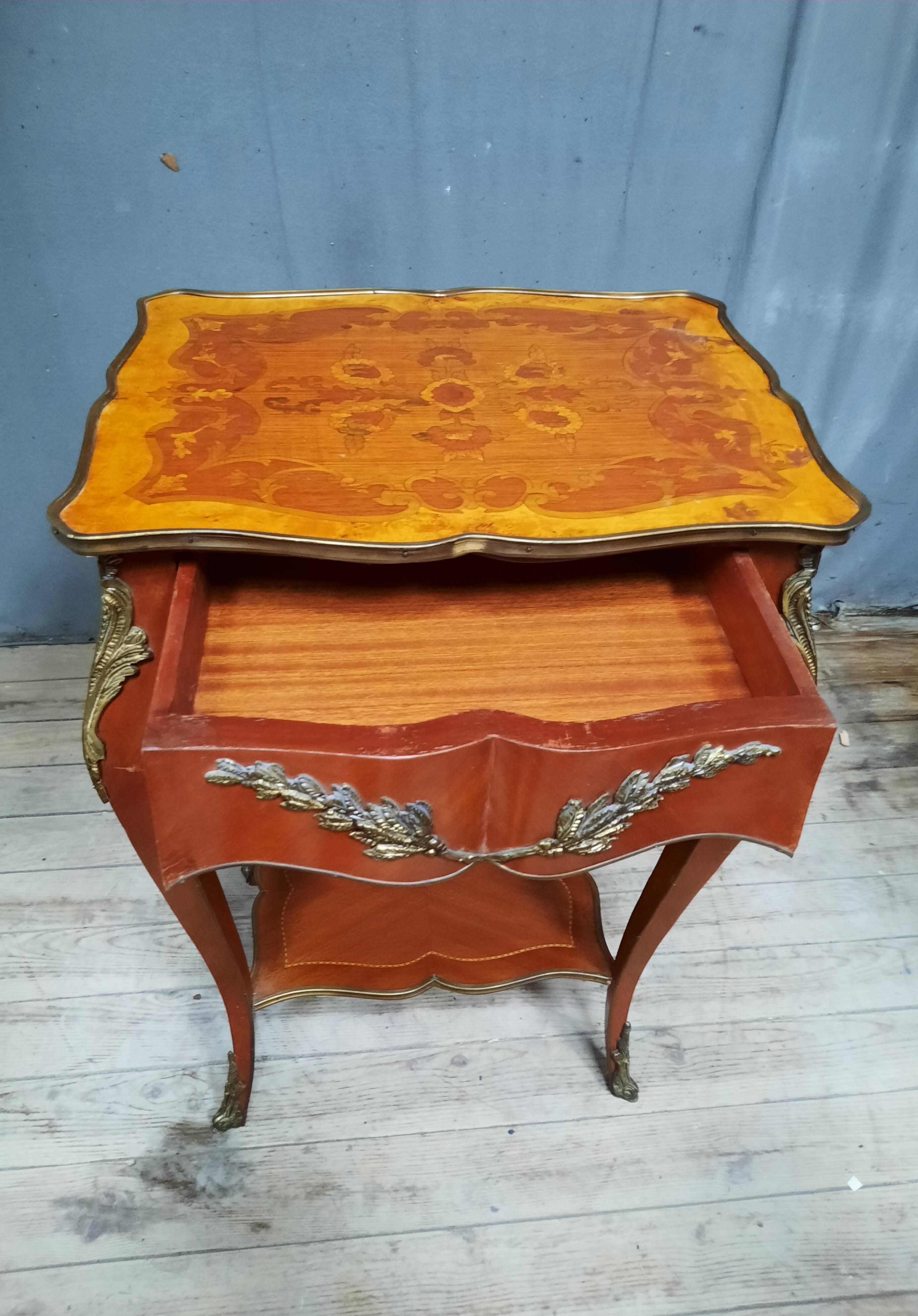Louis XV style floral center table
