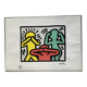 Numbered keith haring silkscreen with certificate.