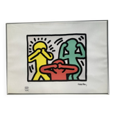 Numbered keith haring silkscreen with certificate.