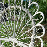 1960s peacock rattan armchair