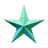 Amish stars light green 74cm