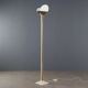 Vintage aluminium and glass floor lamp, Italian design, 1980s.