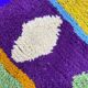 Off-white Moroccan rug with colorful patterns, 250cm x 150cm