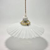 Opaline glass pendant light