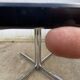 Smoked glass round table chrome Florence Knoll Roche Bobois an70