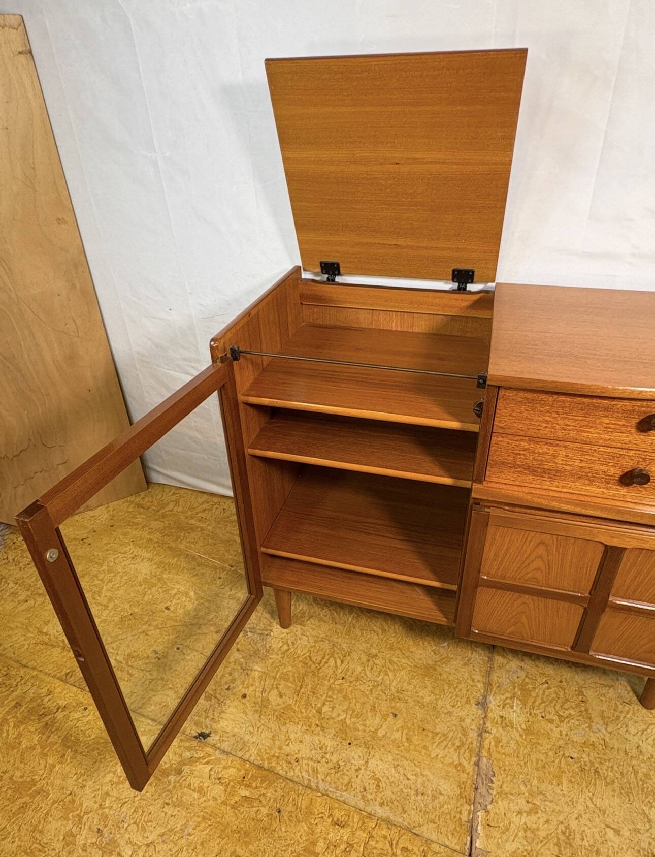 Mid Century Retro Teak Music Cabinet by Nathan Circa 1960 Record cabinet