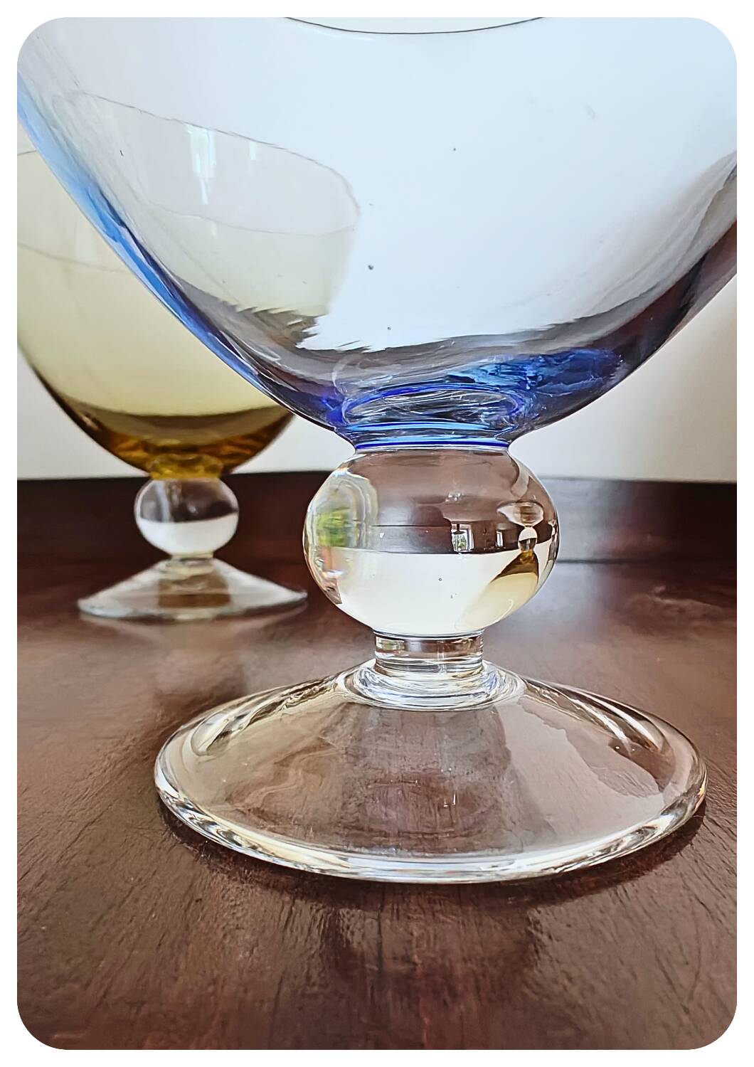 Coupes en verre coloré - lot de 6