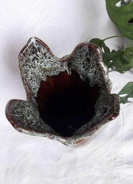 Vase sculptural vintage signé Paulette 24 – Céramique artistique – Vallauri