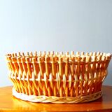 Rattan and bamboo planter 60s