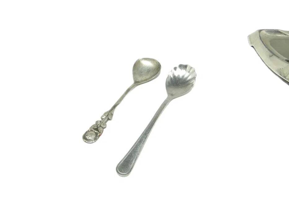 AAR Pair of Tea Spoons, Silver-Plated Brass, Poland, 1960s